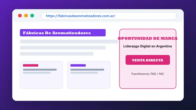 Modelo de aplicación comercial y proyectos digitales para fabricasdearomatizadores.com.ar